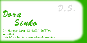 dora sinko business card